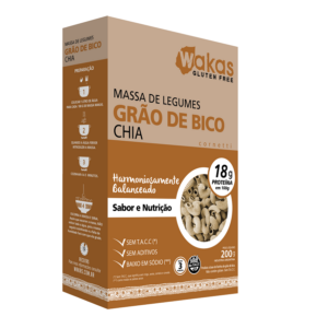 Massa Wakas de Legumes Ervilha e Chia Cornetti