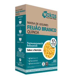 Massa Wakas de Legumes Feijão Branco e Quinoa Fusilli 200