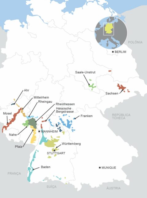 produção do vinho Riesling na Alemanha