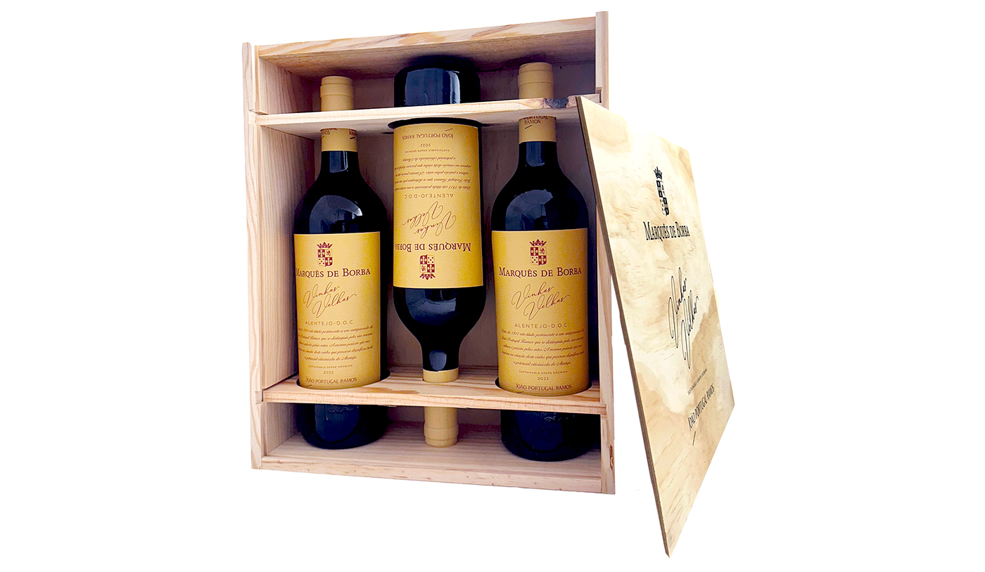 kit vinho marques de borba vinhas velhas tinto