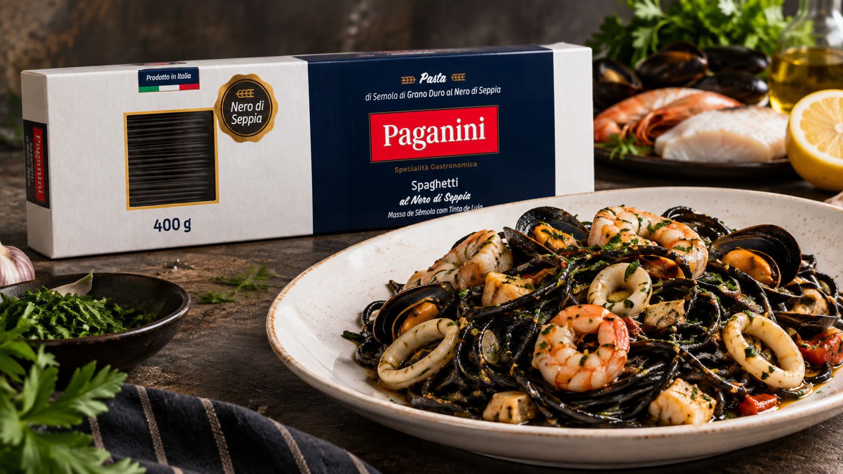 Spaghetti com Tinta de Lula Paganini chega ao Brasil